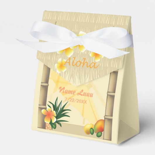 Luau Tiki Hut Party Favor Box Bedankdoosjes (Voorkant Zijde)
