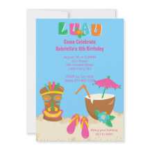 Luau Tiki over de uitnodiging van de dag van de be