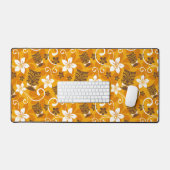 LUAU TIKI-Patroon (ORANJE) Bureaumat (Keyboard & Muis)