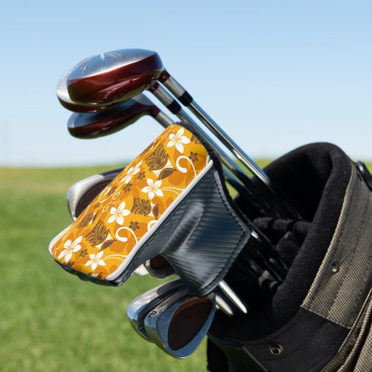 LUAU TIKI-PATROON (ORANJE) GOLFHEADCOVER (Insitu)