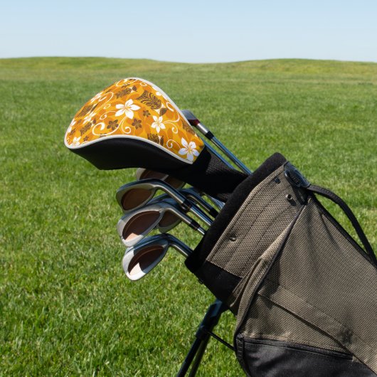 LUAU TIKI-PATROON (ORANJE) GOLFHEADCOVER (Insitu)