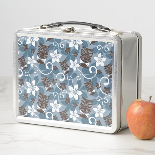 LUAU TIKI PATTERN (BLAUW) (In situ)