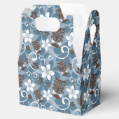 LUAU TIKI PATTERN (BLAUW) BEDANKDOOSJES (Geopend)