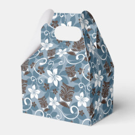LUAU TIKI PATTERN (BLAUW) BEDANKDOOSJES