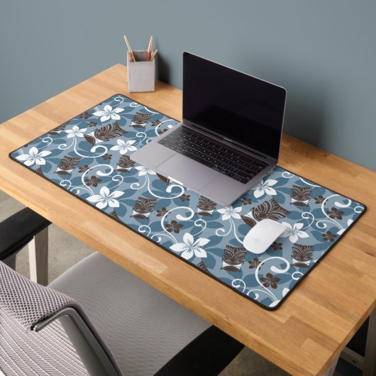 LUAU TIKI PATTERN (BLAUW) BUREAUMAT (Kantoor 2)