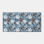 LUAU TIKI PATTERN (BLAUW) BUREAUMAT (Voorkant)