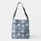 LUAU TIKI PATTERN (BLAUW) CROSSBODY TAS (Achterkant)