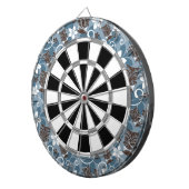 LUAU TIKI PATTERN (BLAUW) DARTBORD (Voorkant Rechts)