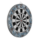 LUAU TIKI PATTERN (BLAUW) DARTBORD (Voorkant Links)