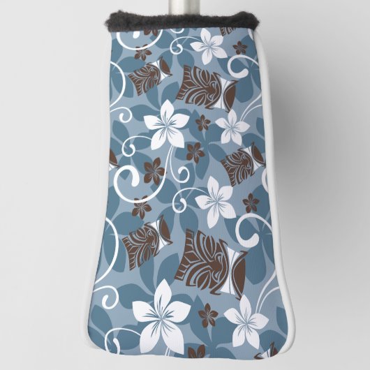LUAU TIKI PATTERN (BLAUW) GOLFHEADCOVER (Draai 90)