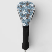 LUAU TIKI PATTERN (BLAUW) GOLFHEADCOVER (Voorkant)