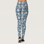 LUAU TIKI PATTERN (BLAUW) LEGGINGS (Achterkant)