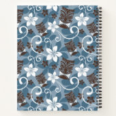 LUAU TIKI PATTERN (BLAUW) NOTITIEBOEK (Achterkant)