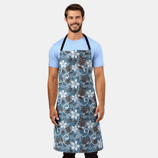 LUAU TIKI PATTERN (BLAUW) SCHORT (Gedragen)
