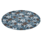 LUAU TIKI PATTERN (BLAUW) SNIJPLANK (Hoek)