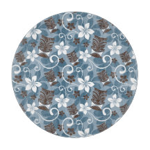 LUAU TIKI PATTERN (BLAUW)