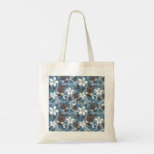 LUAU TIKI PATTERN (BLAUW) TOTE BAG (Achterkant)