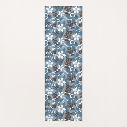 LUAU TIKI PATTERN (BLAUW) YOGAMAT (Voorkant)