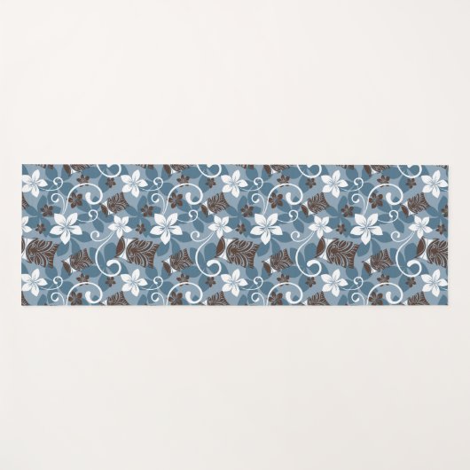 LUAU TIKI PATTERN (BLAUW) YOGAMAT (Voorkant (horizontaal))