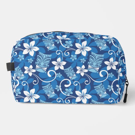 LUAU TIKI PATTERN (BRIGHT BLUE) DOPP KIT TOILETTASJE (Voorkant)