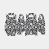 LUAU TIKI PATTERN (CHARCOAL) BEDANKDOOSJES (Uitgevouwen)