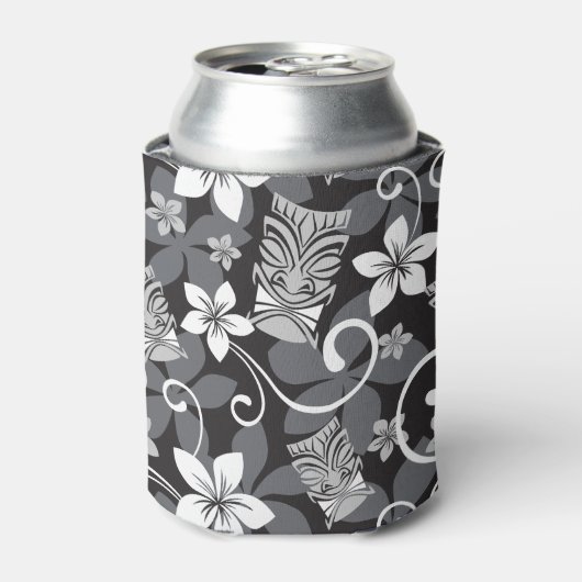 LUAU TIKI PATTERN (CHARCOAL) BLIKJESKOELER (Blikje Voorkant)