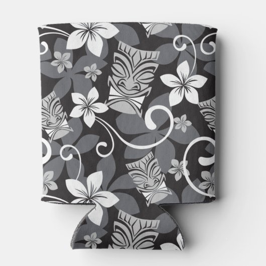 LUAU TIKI PATTERN (CHARCOAL) BLIKJESKOELER (Achterkant)