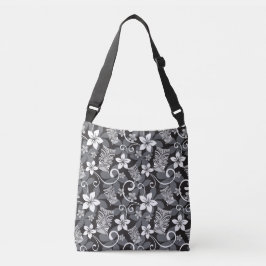 LUAU TIKI PATTERN (CHARCOAL) CROSSBODY TAS