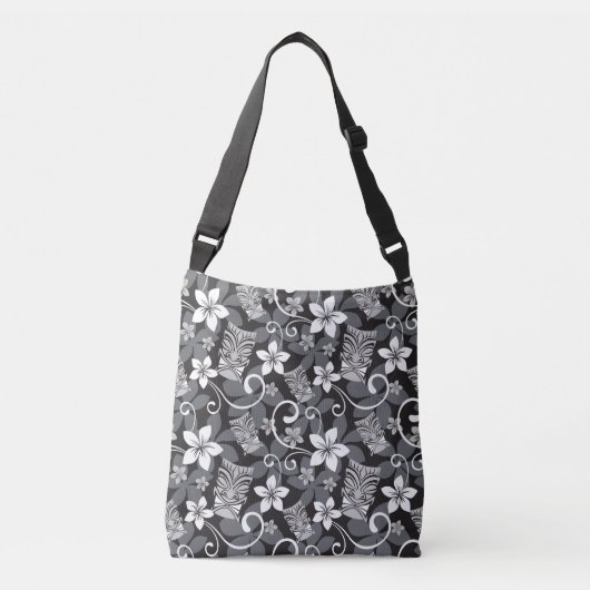 LUAU TIKI PATTERN (CHARCOAL) CROSSBODY TAS (Voorkant)