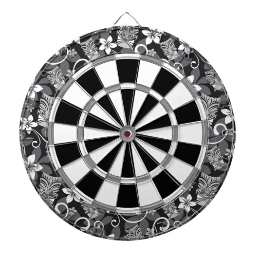 LUAU TIKI PATTERN (CHARCOAL) DARTBORD (Voorkant)