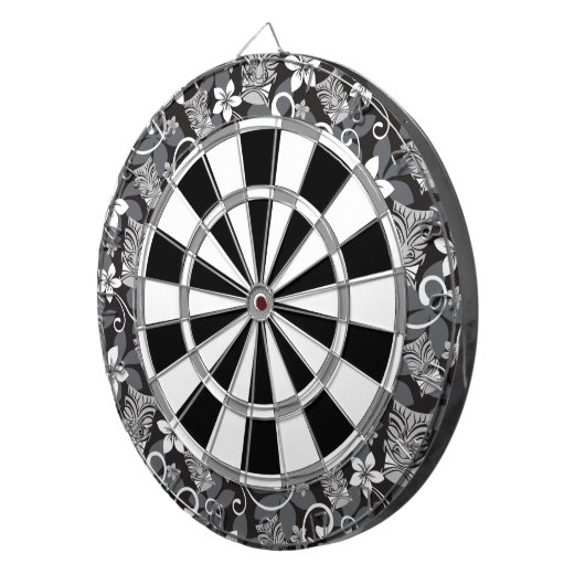 LUAU TIKI PATTERN (CHARCOAL) DARTBORD (Voorkant Rechts)