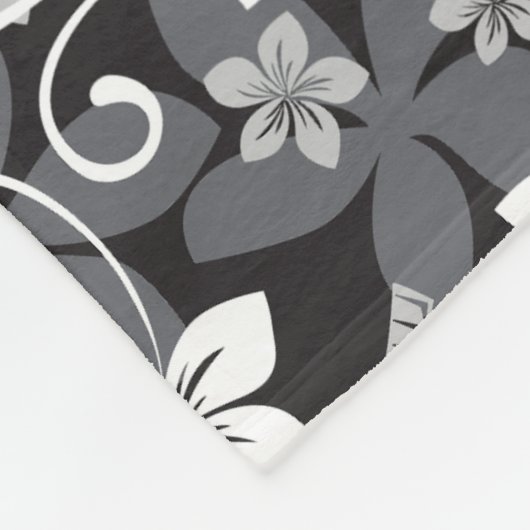 LUAU TIKI PATTERN (CHARCOAL) FLEECE DEKEN (Hoek)