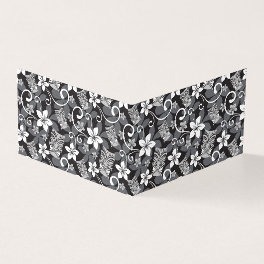 LUAU TIKI PATTERN (CHARCOAL) KAART (Buitenkant)