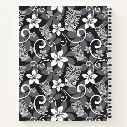 LUAU TIKI PATTERN (CHARCOAL) NOTITIEBOEK (Achterkant)
