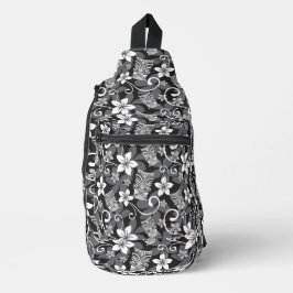 LUAU TIKI PATTERN (CHARCOAL) SLING BAG