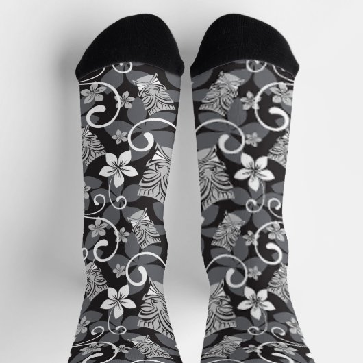 LUAU TIKI PATTERN (CHARCOAL) SOKKEN (Top)