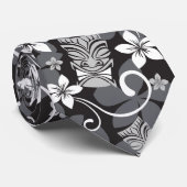 LUAU TIKI PATTERN (CHARCOAL) STROPDAS (Opgerold)