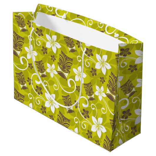 LUAU TIKI PATTERN GROOT CADEAUZAKJE (Achterkant Gekanteld)