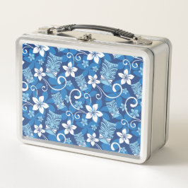 LUAU TIKI PATTERN (HELDERBLAUW)