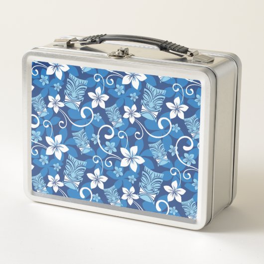 LUAU TIKI PATTERN (HELDERBLAUW) (Voorkant)