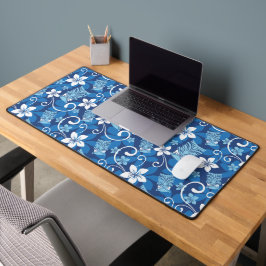 LUAU TIKI PATTERN (HELDERBLAUW) BUREAUMAT