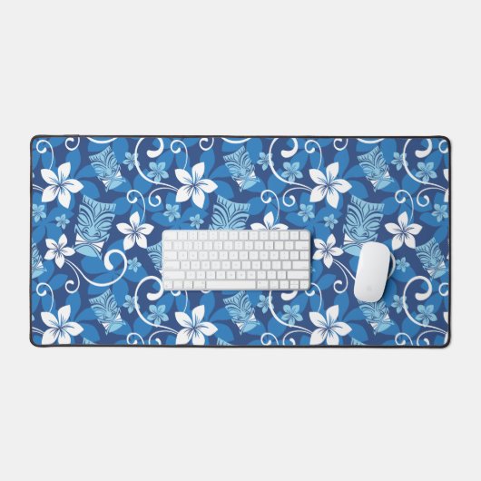 LUAU TIKI PATTERN (HELDERBLAUW) BUREAUMAT (Keyboard & Muis)