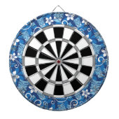 LUAU TIKI PATTERN (HELDERBLAUW) DARTBORD (Voorkant)