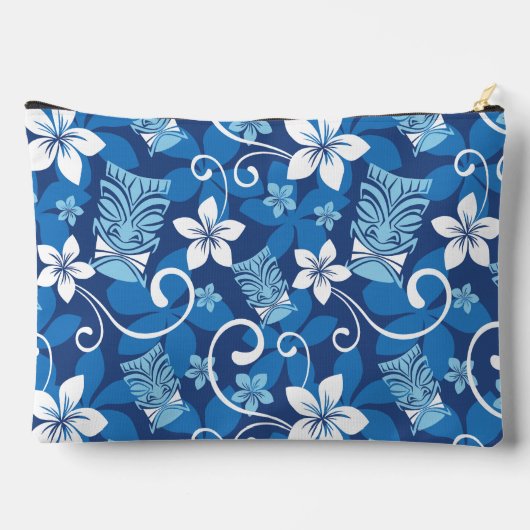 LUAU TIKI PATTERN (HELDERBLAUW) ETUI (Achterkant)