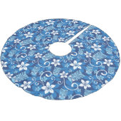 LUAU TIKI PATTERN (HELDERBLAUW) KERSTBOOM ROK (Gekanteld)