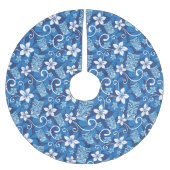 LUAU TIKI PATTERN (HELDERBLAUW) KERSTBOOM ROK (Voorkant)