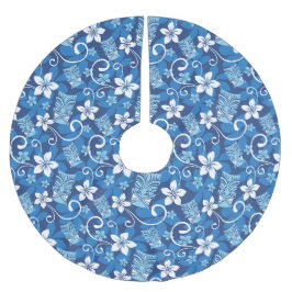 LUAU TIKI PATTERN (HELDERBLAUW) KERSTBOOM ROK