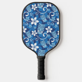 LUAU TIKI PATTERN (HELDERBLAUW) PICKLEBALL PADDLE