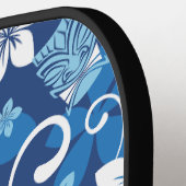 LUAU TIKI PATTERN (HELDERBLAUW) PICKLEBALL PADDLE (Links Detail)