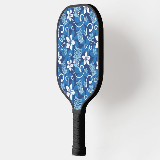 LUAU TIKI PATTERN (HELDERBLAUW) PICKLEBALL PADDLE (Links)